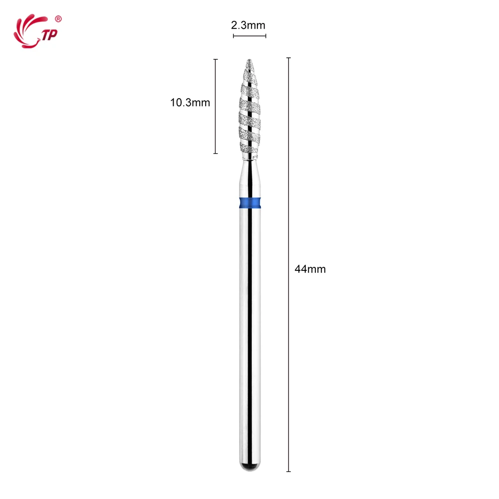 TP-Forets à ongles diamantés pour limes à manucure, fraises électriques, fraises propres, 3/32 ", ensemble de 3 pièces