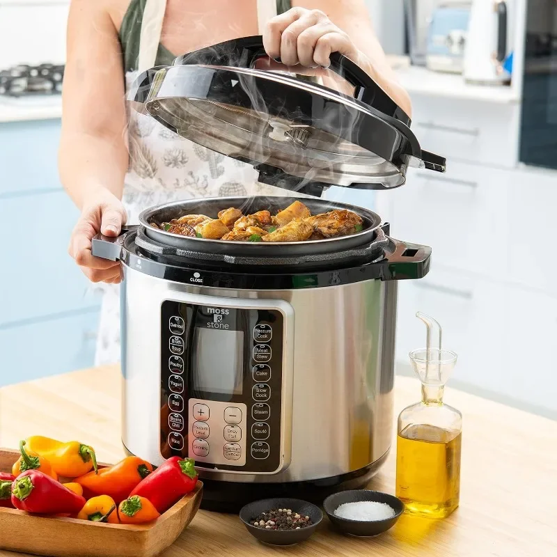 HAOYUNMA Electric Pressure Cooker with Large LCD Display, Multi-Use 6 Quart Electric Pot, 14 in 1 Slow Cooker