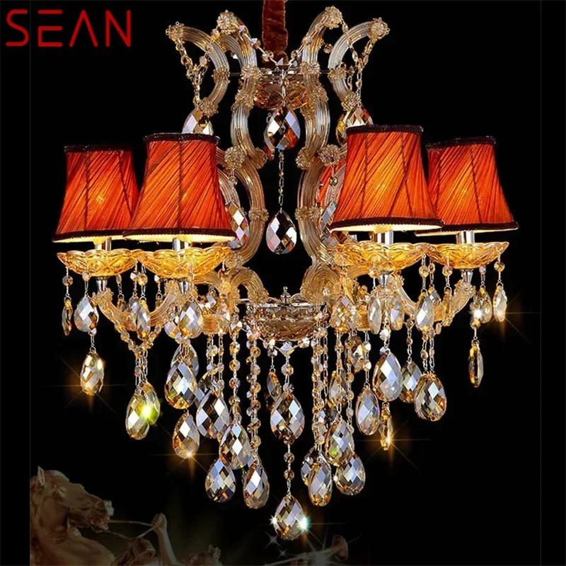 SEAN European Style Chandelier Lamp Modern Luxury Pendant Light LED Fixtures for Home Villa Hall Meeting Room Bedroom