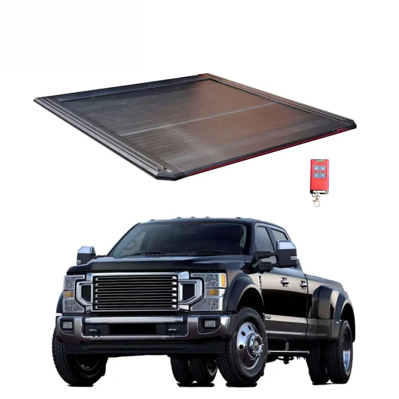 High Quality Aluminium Electric Retractable Roller Lid Cargo Tonneau Cover Pickup Bed Accessories Fit For F250