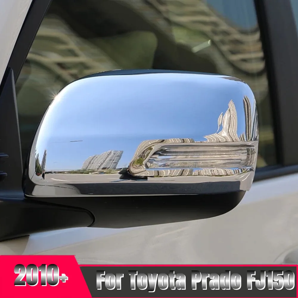 

ABS Chrome Car Side Door Rearview Turning Mirror Cover Car Exterior Styling Accessories For Toyota Prado FJ150 150 2014-2017