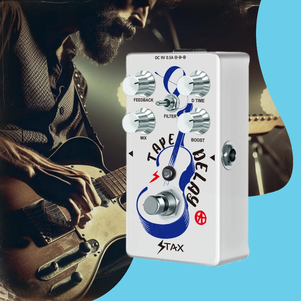 Stax Guitar Pedal Tape Delay Deluxe Chast ECHO Eeffects Magic Grainy Modulation Creative Musicial Instruments For Guitar Bass view 2