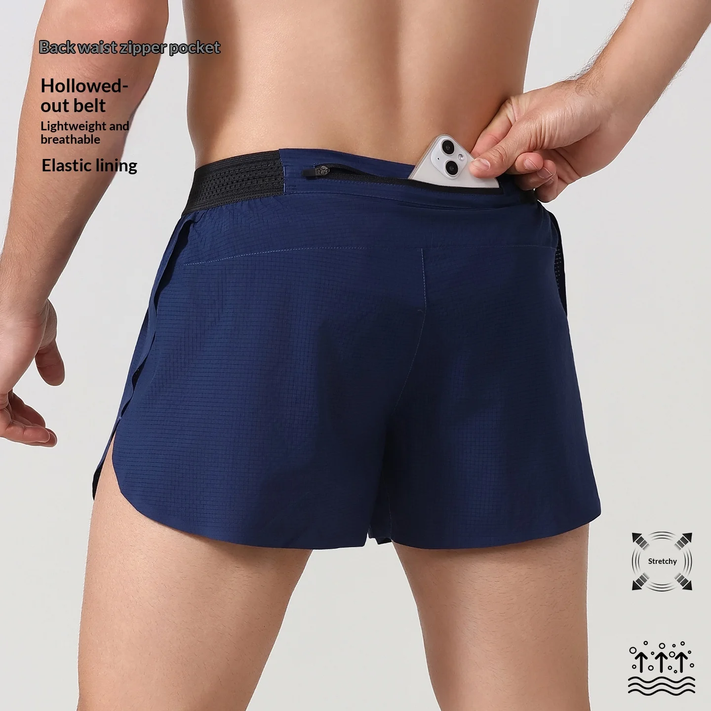Men's 2 in 1 Running Shorts Loose Double Layer Lightweight Quick Dry Gym Workout Training Marathon Jogging Fitness Sports Shorts