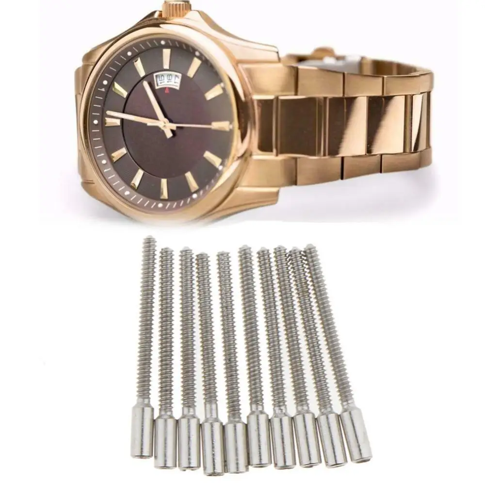 10 Pcs Stem Extensions Extenders ซ่อมสําหรับลําต้น 0.9 มม.หัวข้ออุปกรณ์ซ่อมนาฬิกา Crown Stems หัวข้อช่างซ่อมนาฬิกา