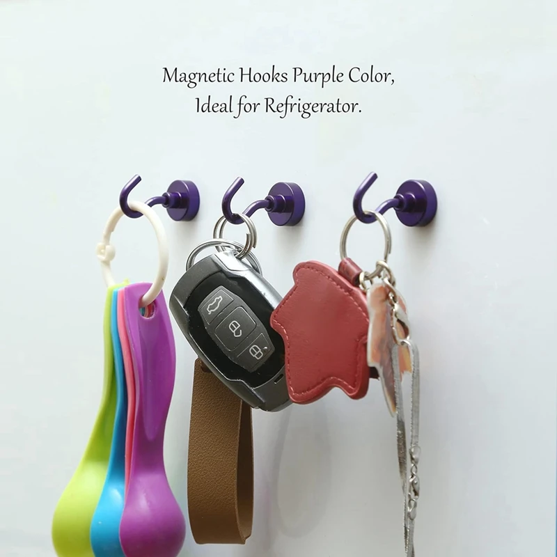 Magnetic Hooks,27Lb Heavy Duty Earth Magnets With Hook For Refrigerator,Cruise Hook For Hanging, (Pack Of 5)