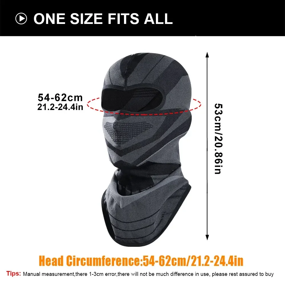 Winter Warm Balaclava Windproof Cycling Face Mask Cap Breathable Sports Skiing Bicycle Running Neck Warmer Helmet Liner Headgear
