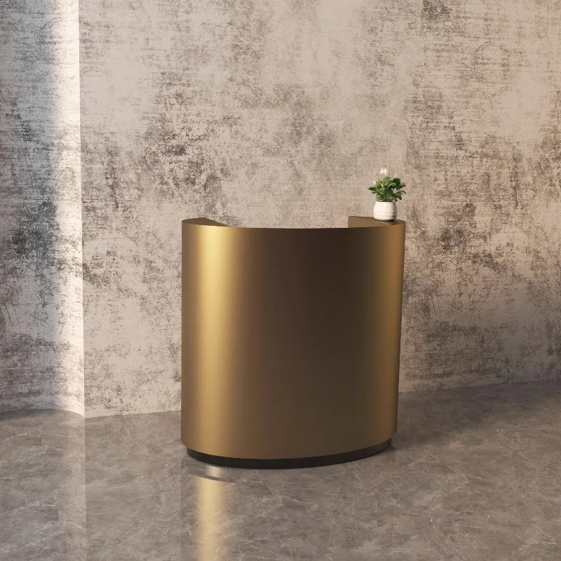 

Curved Welcome Reception Desks Unique Corner European Company Reception Desks Simple Display Escritorio Commercial Furniture