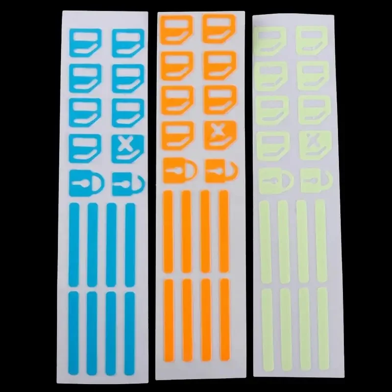 1/2/3pcs Night Glowing Car Button Luminous Sticker Waterproof Wear-resistant Car Switch Fluorescent Decals Universal Fluorescent