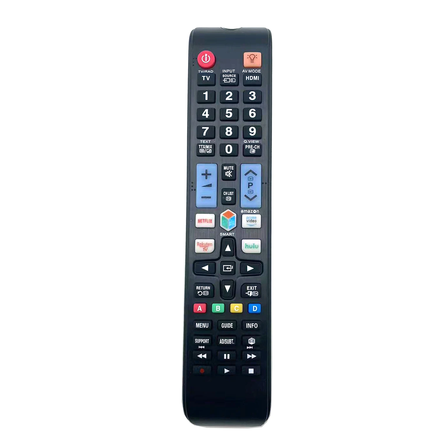 Universal Remote Control for Samsung LCD LED UHD HDTV Curved Plasma 4K 3D Smart with Netflix,Prime Video, Rakuten tv Hub-Back