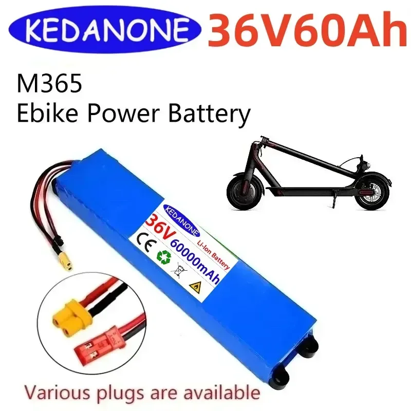 

Литиевая батарея для электрической сети, литий-ионная батарея 36 В, 60 А · ч, 18650, 10S3P, 60000 мА · ч, 500 Вт, сам Пуэрто, 42 в, M365, с BMS