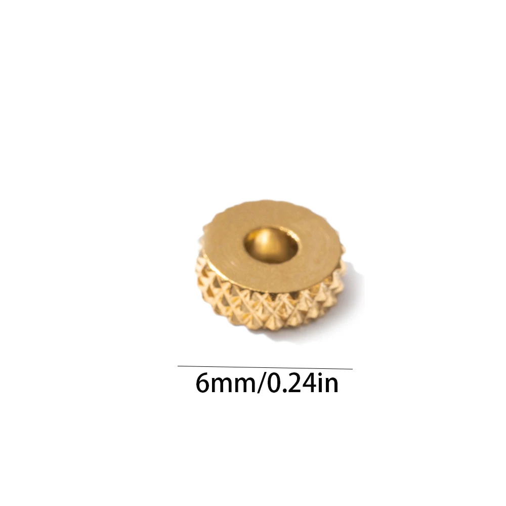 20Pcs/Lot Stainless Steel Texture Flat Beads Spacer Beads For DIY Bracelets Necklace Jewelry Making Supplies Finding Accessories