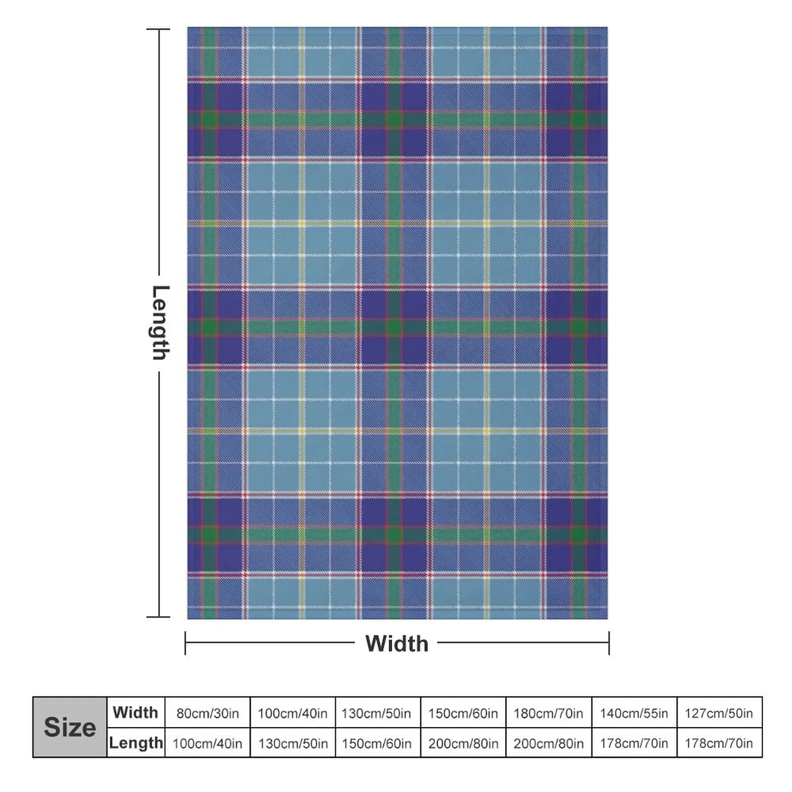 Blue and Green Plaid Texas Tartan High Res 300 DPI Throw Blanket Soft Large Polar Furry Blankets