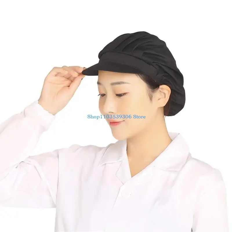 400A Men Women Dining Cap Catering Workshop Dust Proof Protective Breathable Mesh Hat