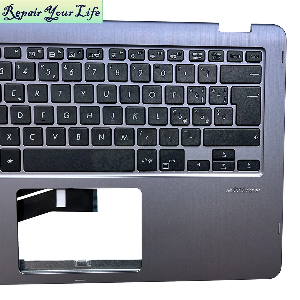 Turkey Italian Thai Latin Keyboard Backlight For ASUS VivoBook TP410UR TP410MA TP410 Q405 90NB0FS1-R31TA2 Palmrest Cover Teclado
