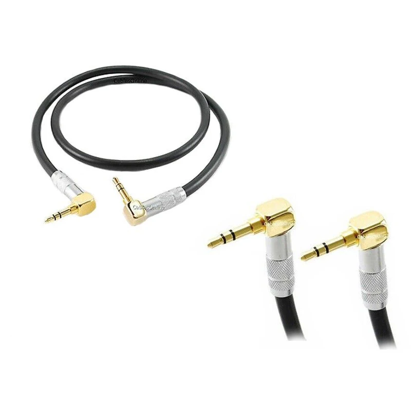 

Right-Angle to Right-Angle 3.5mm TRS Stereo Male to Male Pro L-4E6S Audio Cable