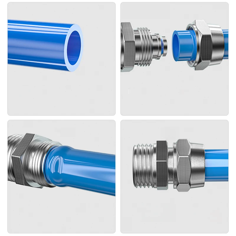 Kupfer-Pneumatikanschlüsse, Luftanschluss, Außendurchmesser 4, 6, 8, 10, 12 mm Gewinde, 1/8, 3/8 1/2 Zoll, 1/4 Zoll BSP, Schnellanschluss für