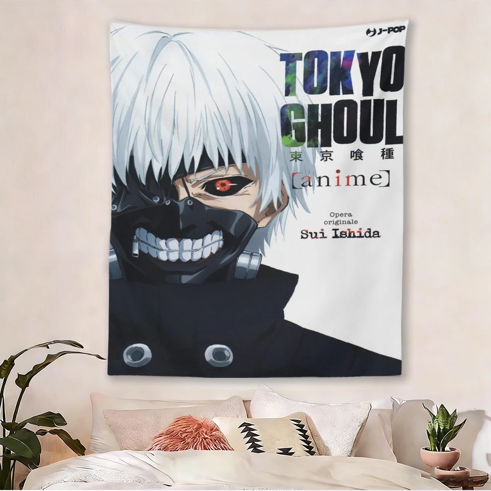 T-Tokyo Ghoul Kaneki k-Ken l-Large Tapestry, Large Wall Tapestry, Cool Room Decoration Items for Bedroom Dorm