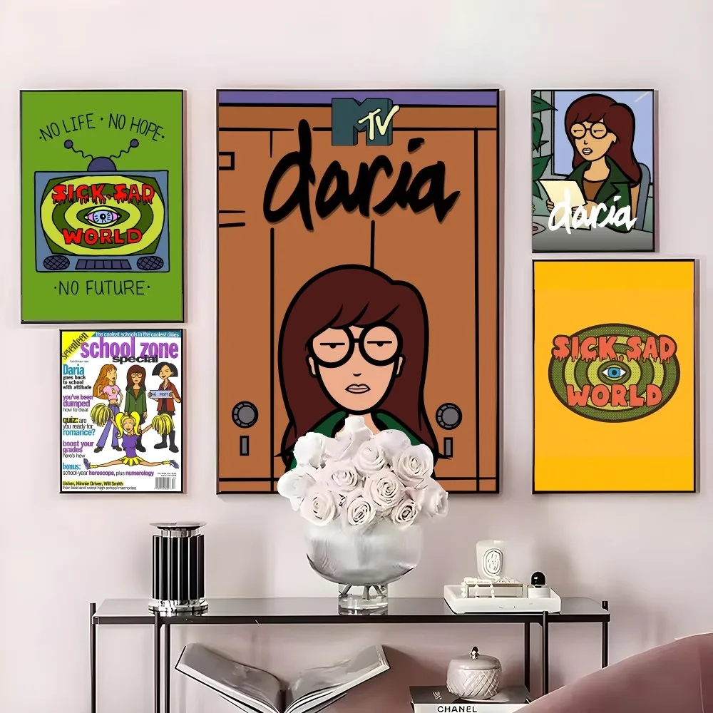 

Cartoon D-Daria Anime Poster HD art sticky wall waterproof home living room bedroom bar aesthetic decoration