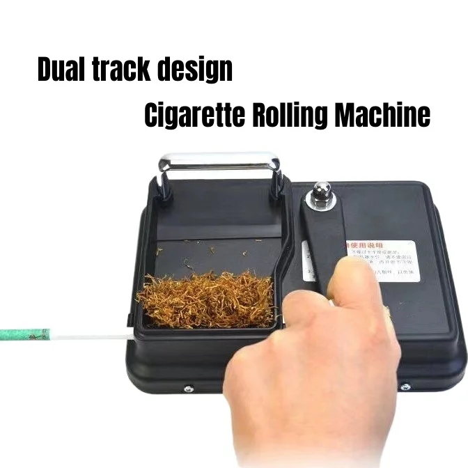 Cigarette Filler Tobacco 8.0/6.5/5.5mm Household Hand Roll Durable Thick and Thin Semiautomatic Double Rail Cigarettes Machine