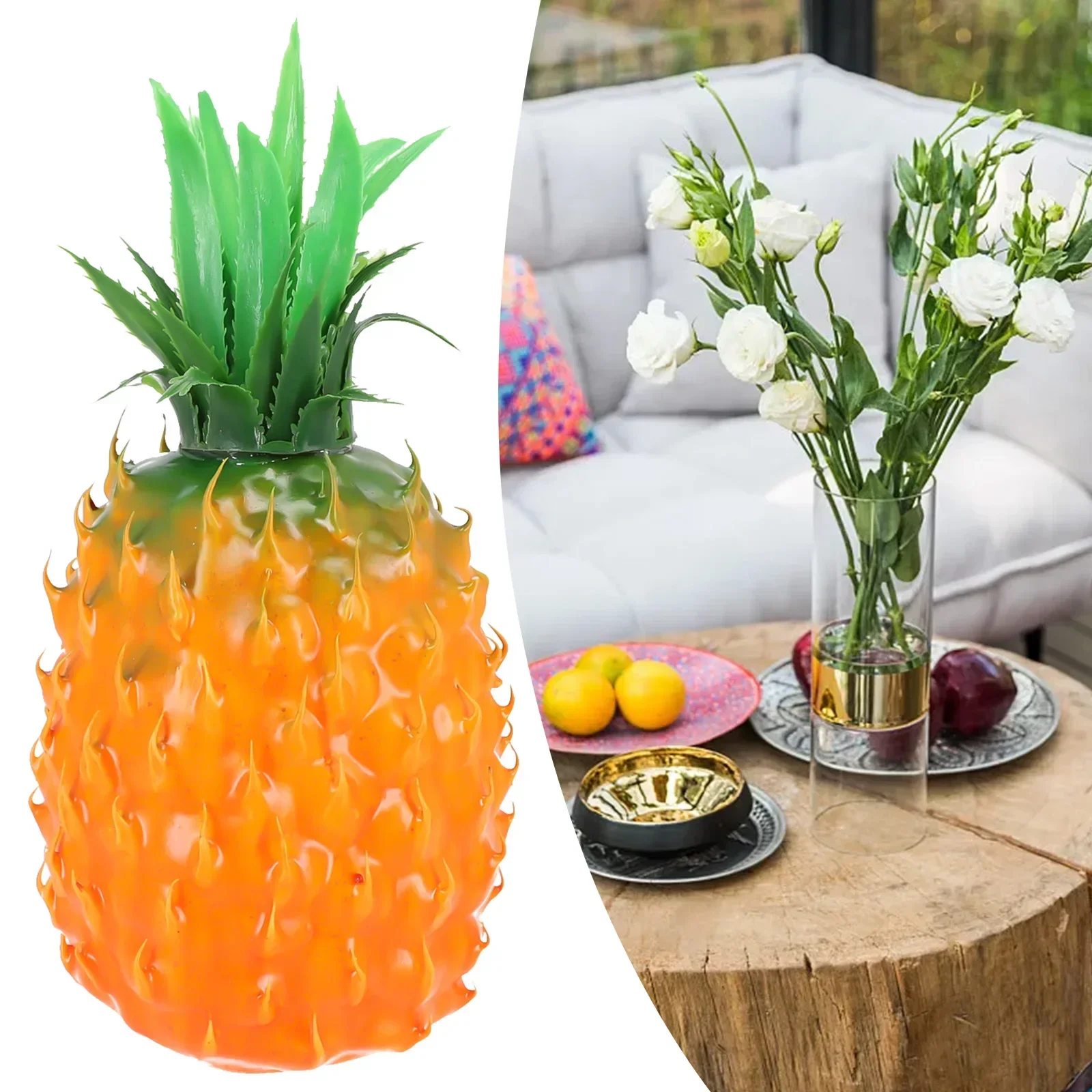 14x26cm Artifical Pineapple Simulated Fruit Plastic Foma Ananas For Household Shop DIY Tropical Decor Display Photographic Prop