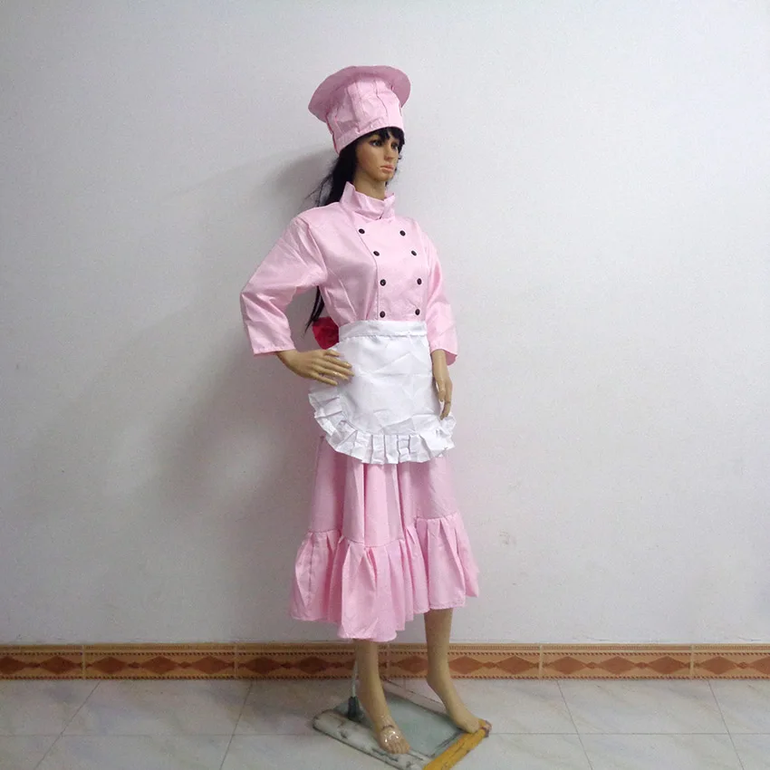 Charlotte Pudding Cook Chef Suit Cosplay Costume Christmas Party Halloween Customize Any Size