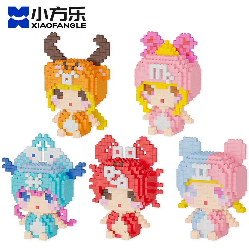 Zwölf Konstellationen Widder Stier Micro Bausteine Zwillinge Modell Schütze Mini Ziegel Figur Spielzeug Für Geburtstag Geschenk