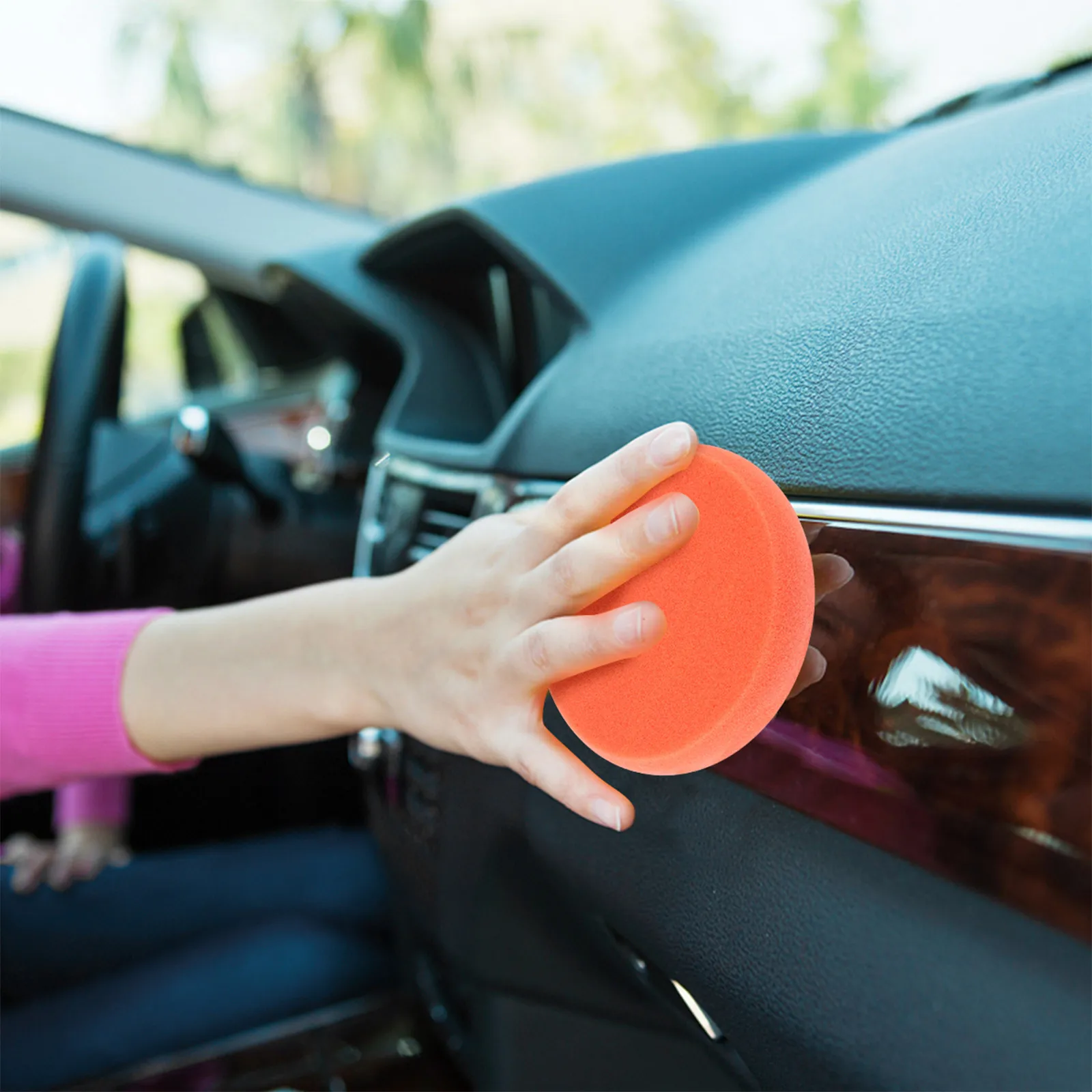 6Pcs Car Body Polishing Pad Sponge Soft Buffing Waxing Hand Tools for Auto Detailing Scratch Removal Paint Finishing