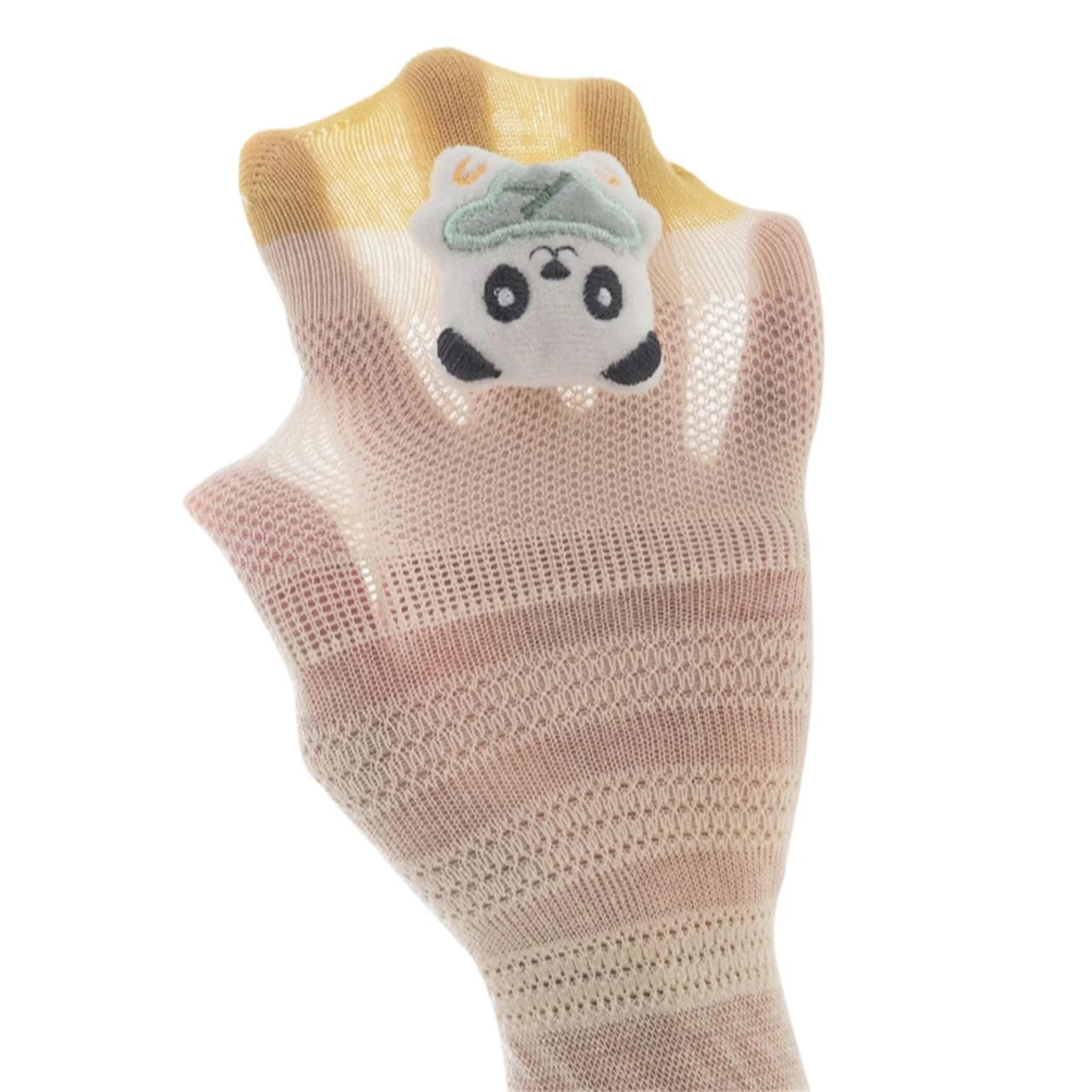 Infant Baby Socks Shoes Cute Cartoon Design Non Slip Over-The-Knee Mesh Socks with Grippers for Indoor Outdoor
