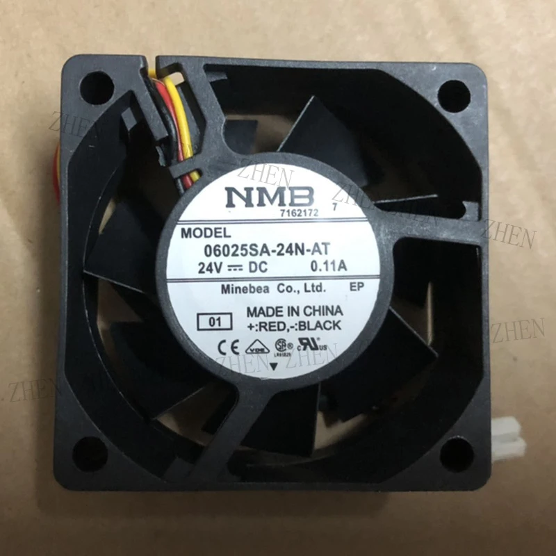 S New for NMB 06025SA-24N-AT 24V 0.11A 3-Wire Cooling Fan#QW