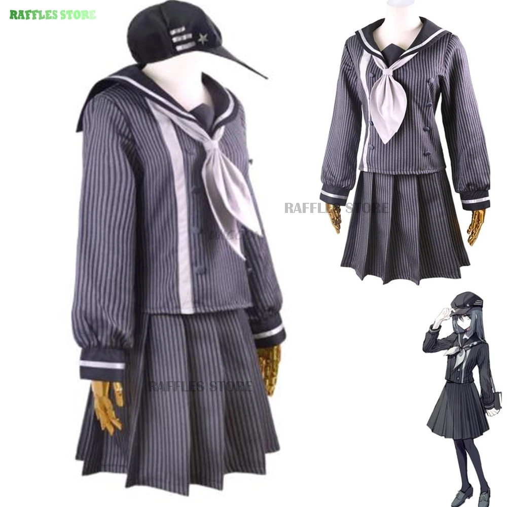 Saihara Shupiercrecruted anronpa V3:Killing FTP Anime Game Cosplay Costume, Poignées ective, Stripe Jk Uniform for Women, Kawaii Carnival imbibé