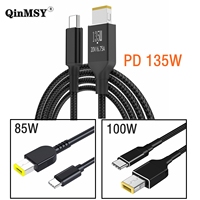 135W 65w 90w Laptop 100W 6.25A Type-C PD Charger USB-C To USB Slim Square Tip Cable Power Cord For Lenovo Yoga 2 Pro 13 Thinkpad