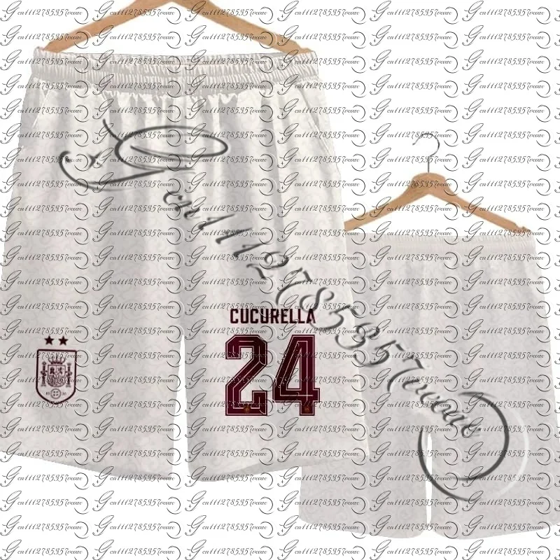 2026 Spanien Team Uniform Yamal Fußball Fan Uniform Schnelltrocknende Kurze Hosen Herren Freizeithosen Sporthosen Familien-Kinder-T-Shirts 3D – Detail 7