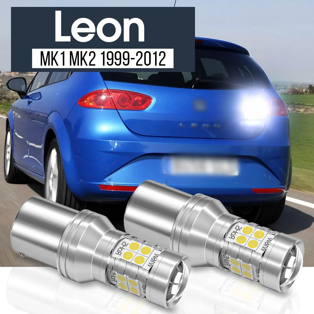 

2x LED Backup Light Reverse Lamp Blub Canbus Accessories For Seat Leon 1 MK1 1M 2 MK2 1P 1999-2012 2006 2007 2008 2009 2010 2011