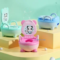 Assento sanitário Potty portátil para crianças, vasos dos desenhos animados, Bedpan, encosto confortável, Baby Pot