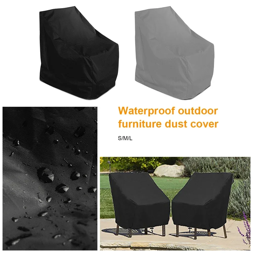 Garden Chair Dust Outdoor Cover with Storage Bag Furniture Waterproof Dustproof Protector Chair Storage Organizer