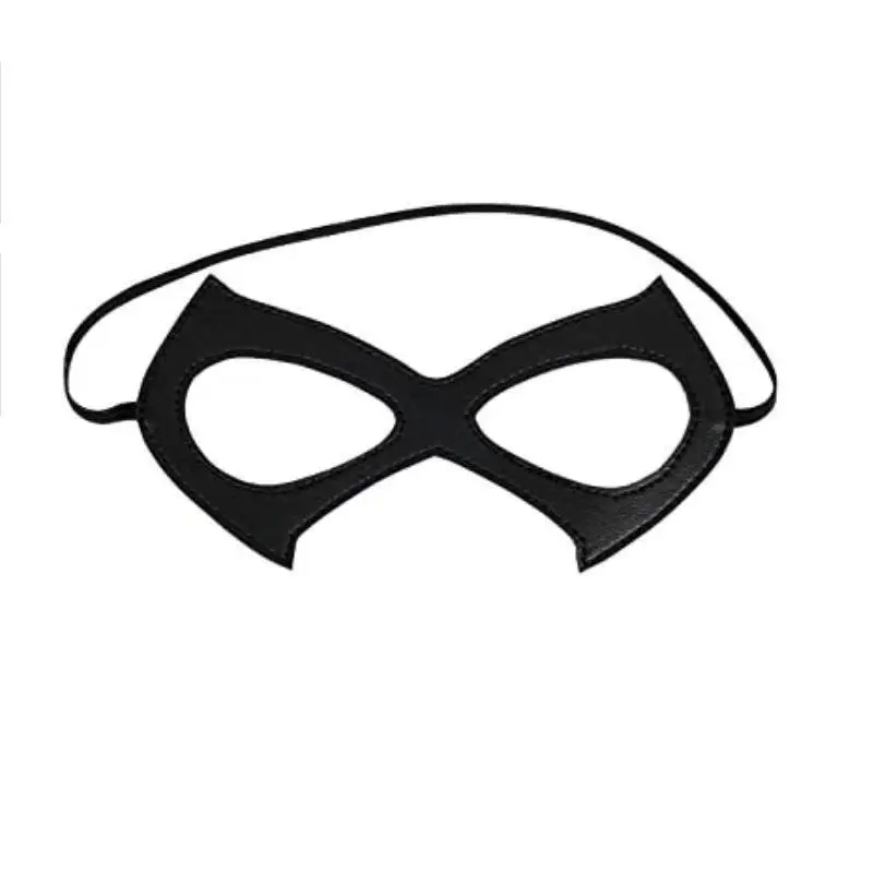 조절 가능한 가죽 고양이 가면 코스프레 마디 그라스 볼 할로윈 의상 성인 사이즈 눈 구멍 포함