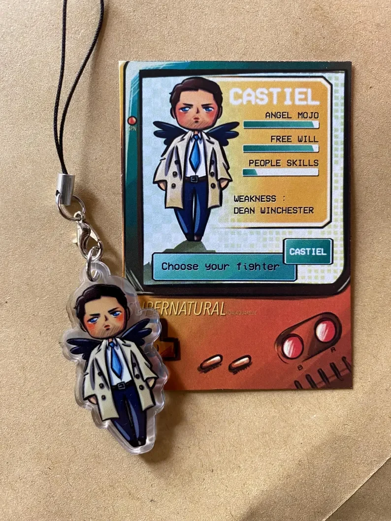 Supernatural Charm Double Sided Acrylic Keychain Fashionable And Stylish Key Ring for Daily Use