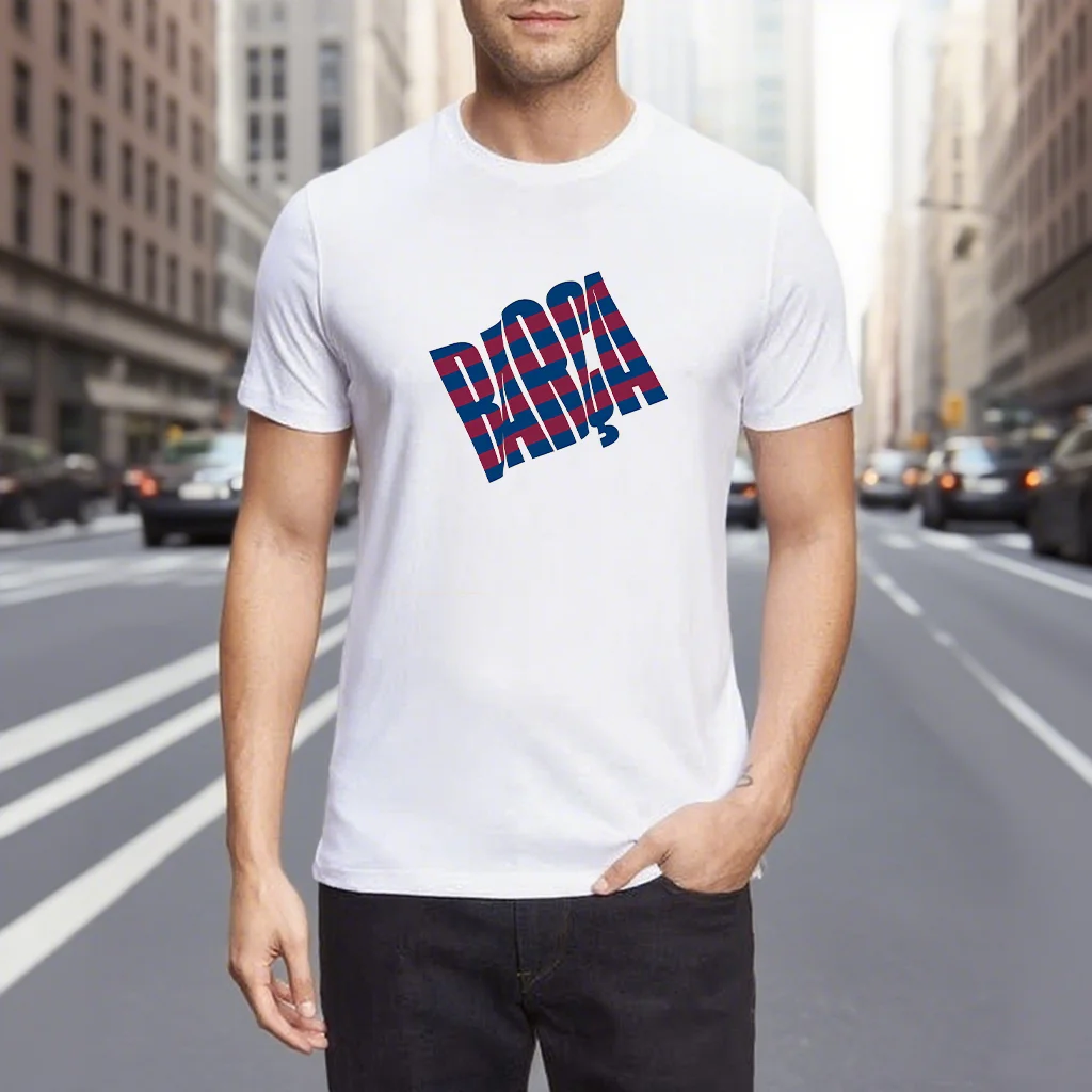

Men's Clothes 100% Cotton Graphic T-Shirts B-Barcelona Print Y2k Streetwear Casual Short Sleeve Tee Ropa hombre Summer Tops