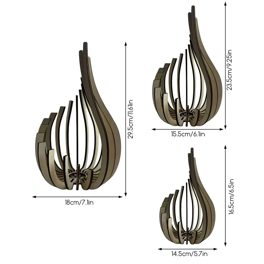 Nordic Wooden Tea Light Holder 3