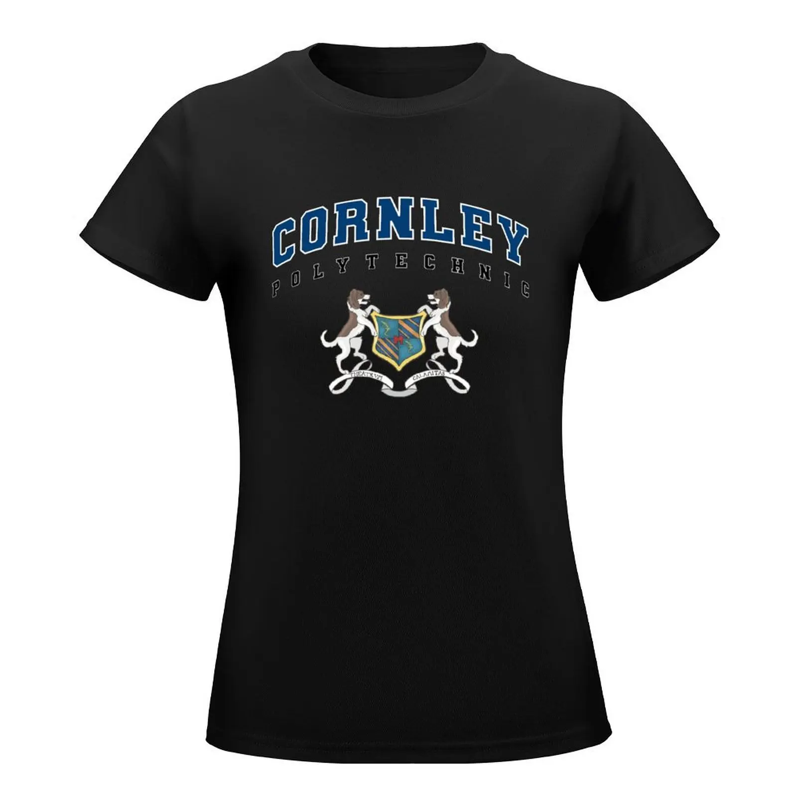 Cornley Polytechnic BLUE T-Shirt tops kawaii clothes graphics rock and roll t shirts for Women