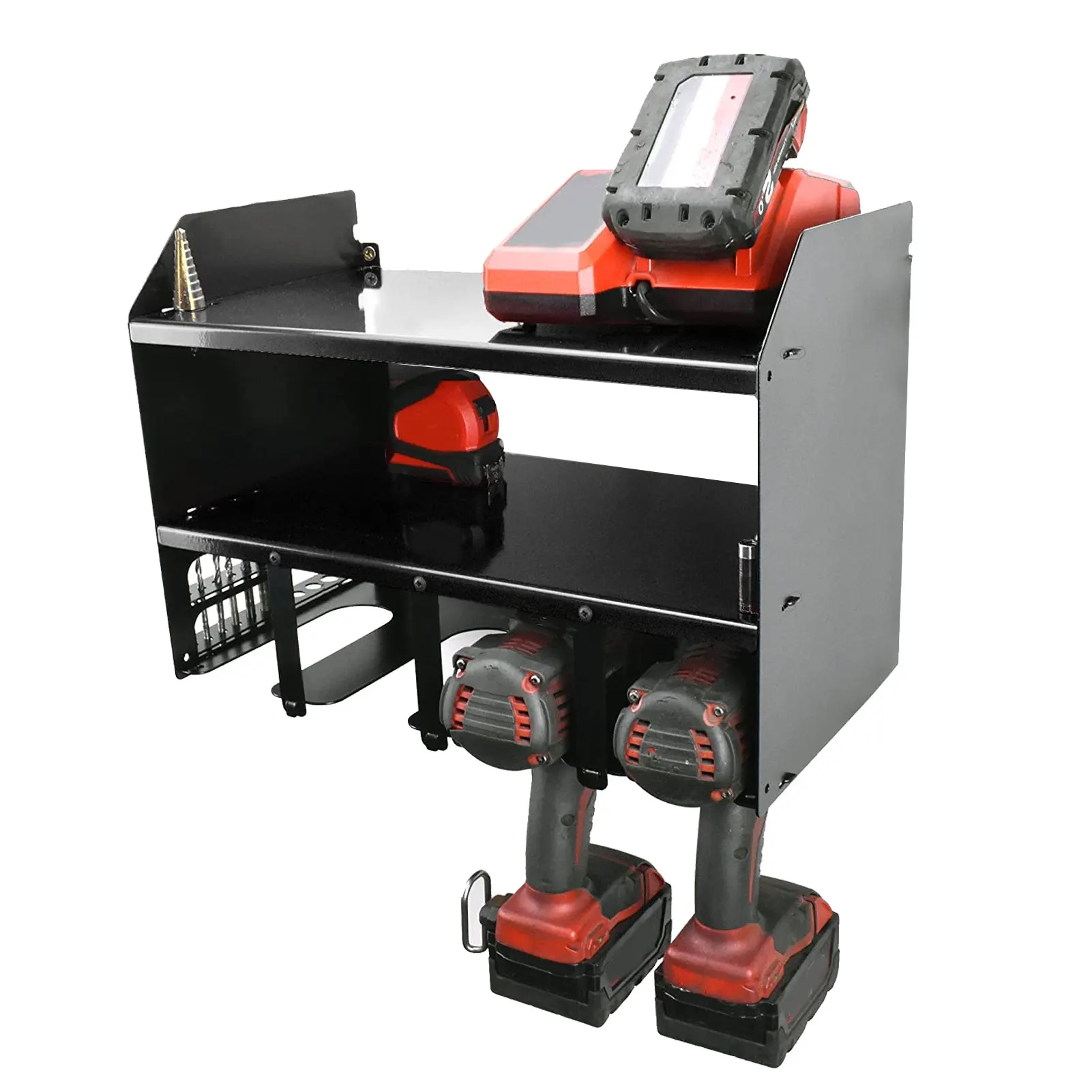 Uchwyt do przechowywania elektronarzędzi Naścienna stacja ładująca Organizer na wiertła do warsztatu