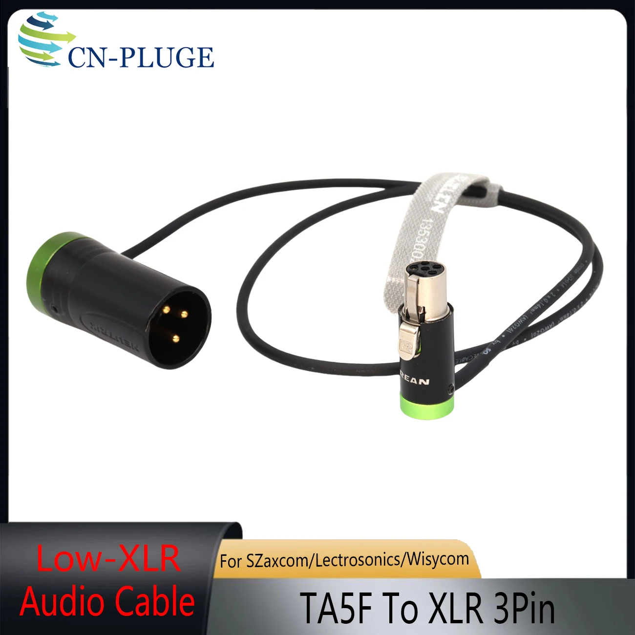 TA5F Female to XLR 3Pin Male Audio Cable For Lectrosonics SR Series Wisycom MCR54 Zaxcom QRX200 Receiver to Sound Devices Zoom