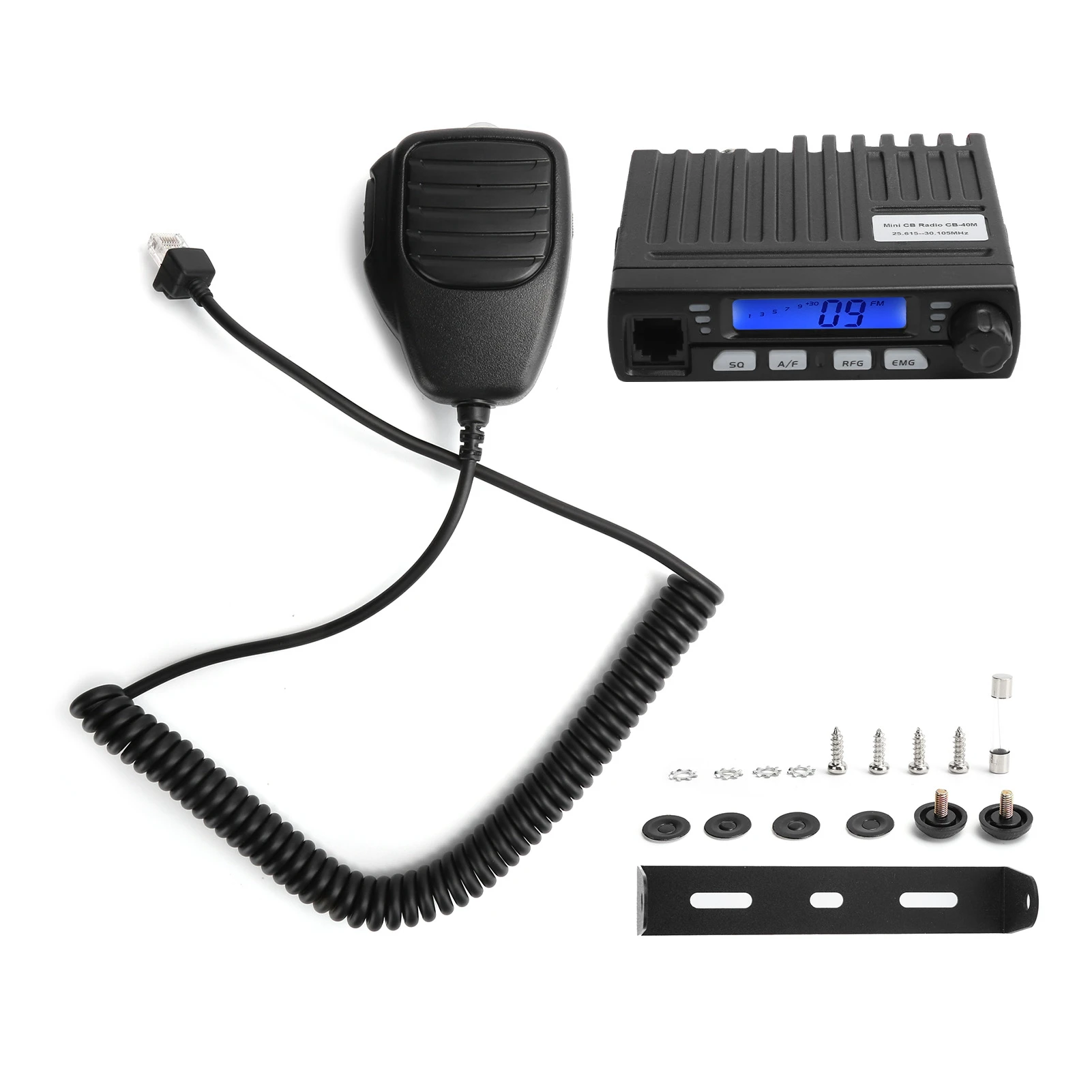 AC-001 Ultra Compact AM/FM Mini Mobie 8W CB Radio 26MHz 27MHz 10 Meter Amateur Mobile Radio Albrecht AE-6110 Citizen Band Radio