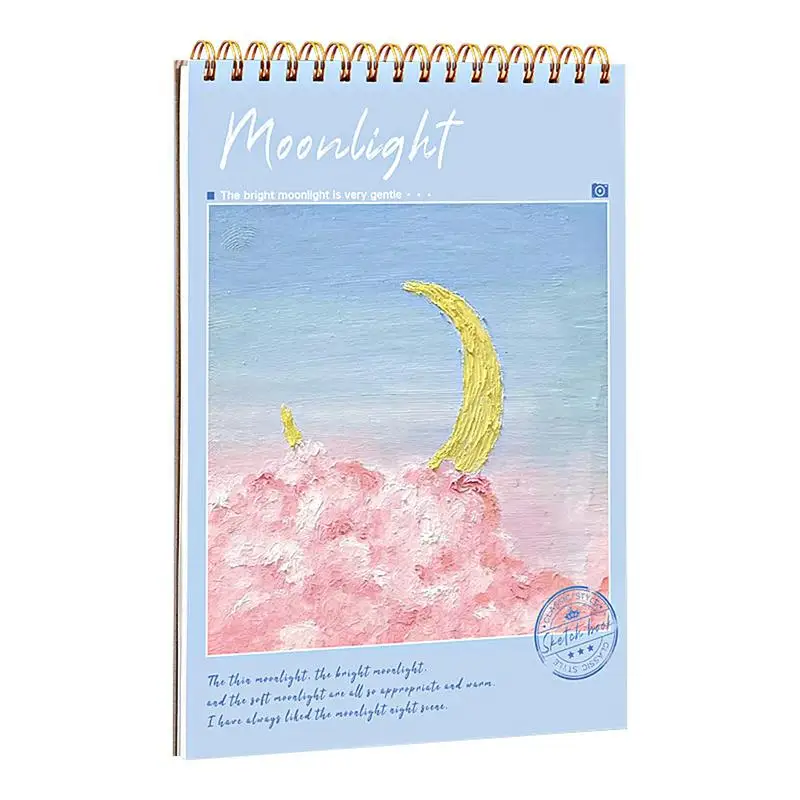 Cuaderno de bocetos profesional A4 engrosado pintado a mano, dibujo de Graffiti, cuaderno de bobina en blanco para arte, suministros escolares para estudiantes