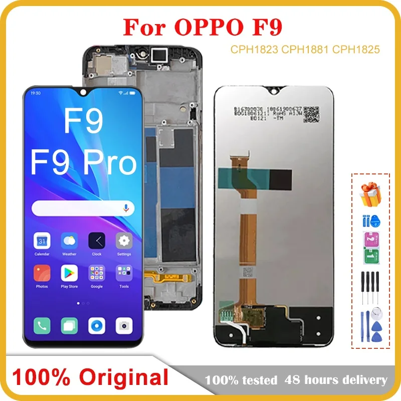 

6.3'' Original For OPPO F9 LCD Display Touch Screen Digitizer With Frame For OPPO F9 Pro CPH1823 CPH1881 CPH1825 LCD Screen