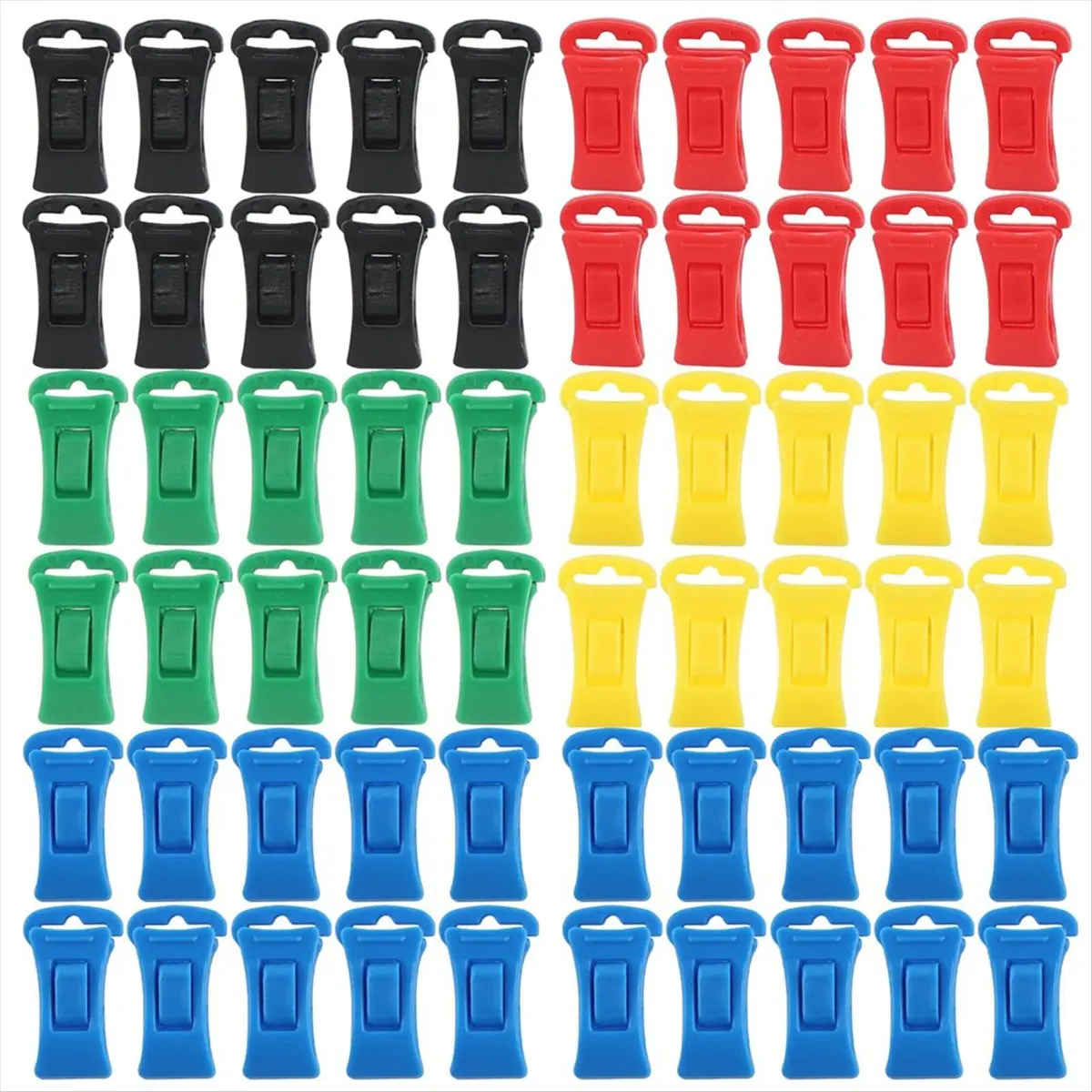 (WSFS) 100 Sock Clips for Washing Machine and Dryer with Hooks, Portable Hook Sock Clips Directly in the Drawer Without Folding