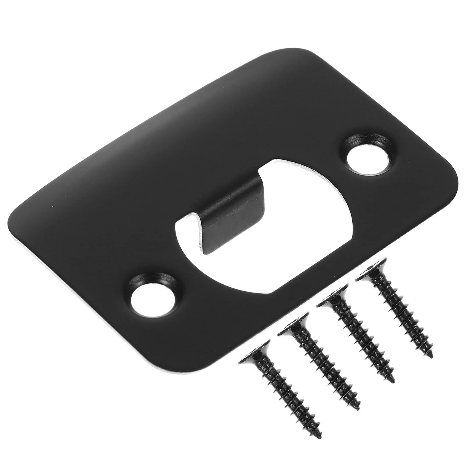 

Door Lock Accessories Heavy Duty Latch Plate with Guide Clips for Interior Exterior Door Security Reinforcement Metal Hardware