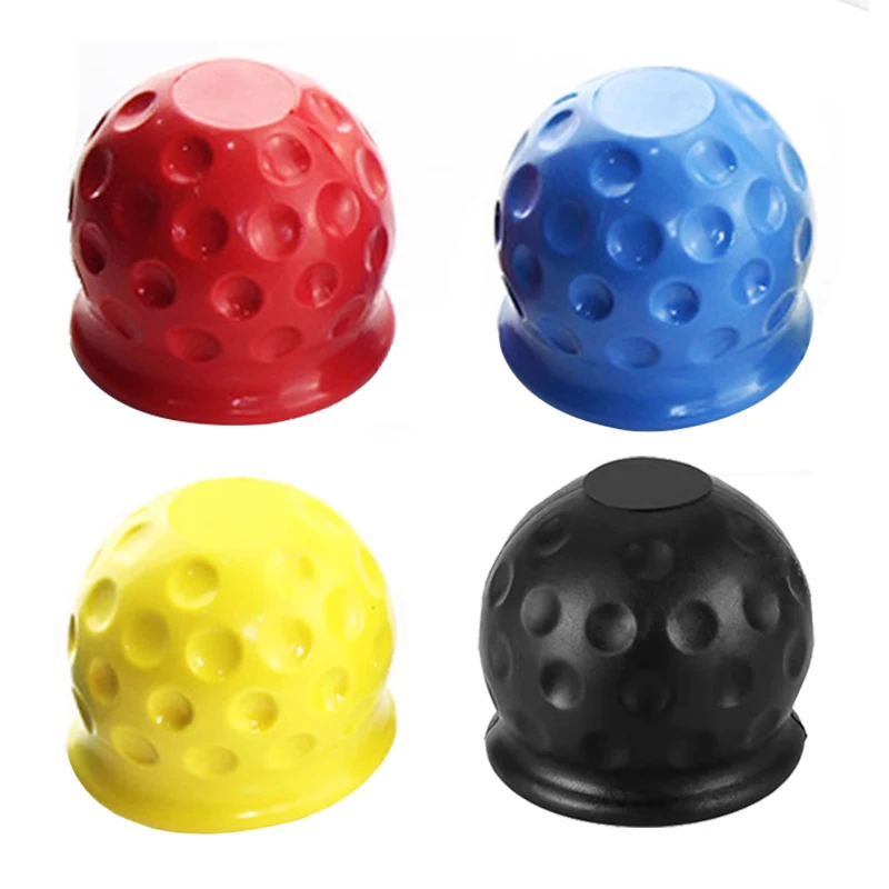 4 Colors Universal 5cm Tow Bar Ball Cover Cap Trailer Ball Cover Tow Bar Cap Hitch Trailer Towball Protect Car Accessories