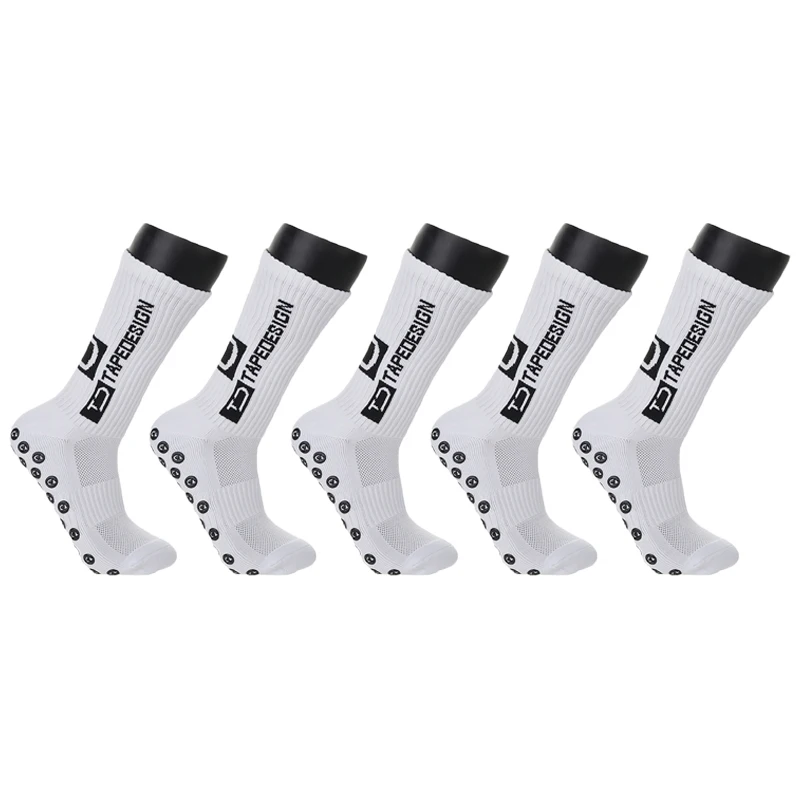 

Мужские противоскользящие спортивные носки, 5 пар дышащих мягких спортивных носков для мужчин с клеем в горошек, нескользящая подошва, тренировочные носки для спортзала