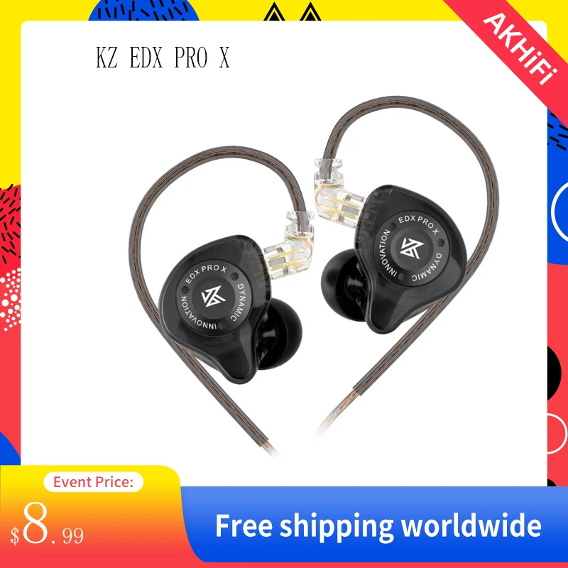 KZ EDX PRO X Dynamic Drive Earphone HIFI Bass Earbud Sport Music Cancelling Headsets 2PIN Cable KZ EDXPROX ZSN PRO X EDC EDA ZVX